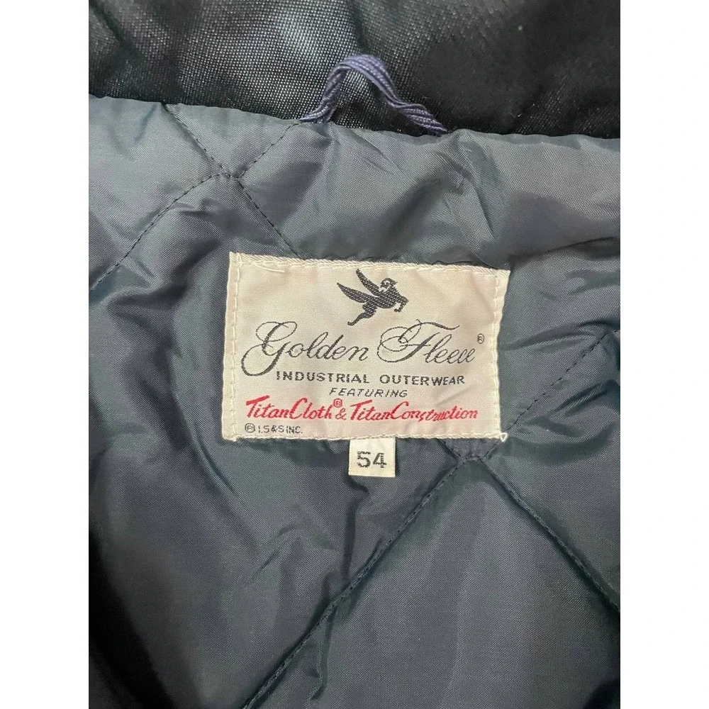 Vintage Golden Fleece Parka Jacket Mens 54 Dark‎ Turqoise Full Zip Quilt Lined